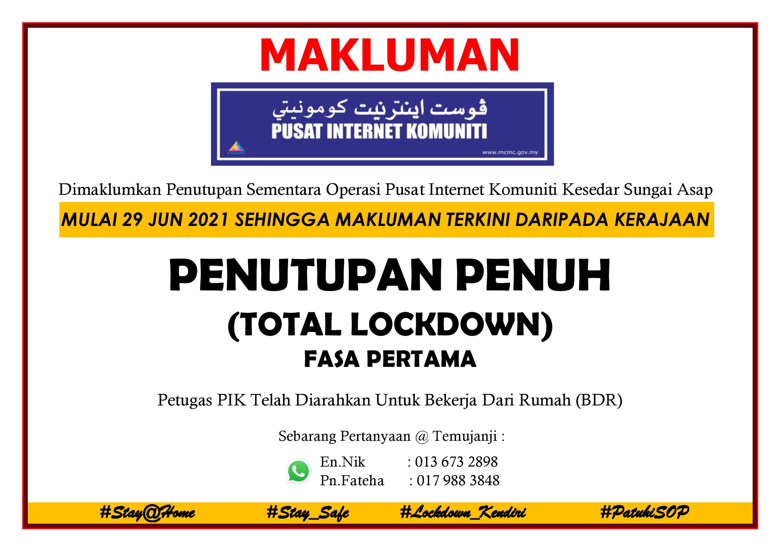 lockdown notis