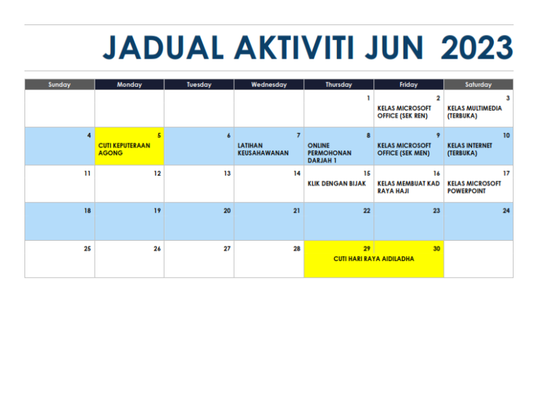 JADUAL AKTIVITI JUN 001