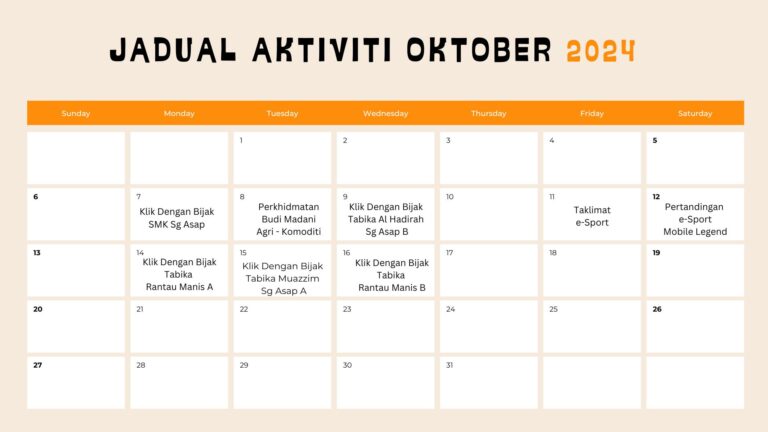 October 2024 Monthly Calendar